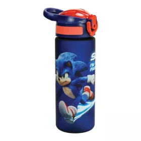   Sonic a sündisznó Totally Faster műanyag matt szívószálas kulacs 600 ml