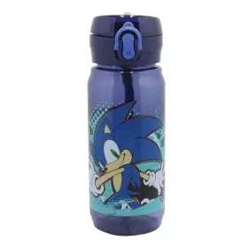   Sonic a sündisznó Thunder műanyag kulacs akasztóval 600 ml