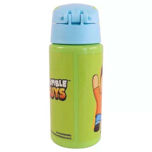 Stumble Guys All Day alumínium szívószálas kulacs akasztóval 500 ml