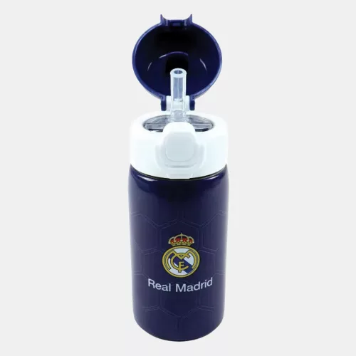 Real Madrid Blue alumínium szívószálas kulacs 500 ml