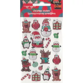 Karácsony Figures bubble matrica