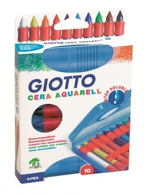 Zsírkréta 10 db-os Cera Aquarell műanyag fogóval Giotto