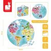 Janod 02655 "A világ" Kétoldali kerek puzzle - 208 PCS