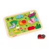Janod J07120 A kert formapuzzle készségfejleszető játék +18 hónapos kortól