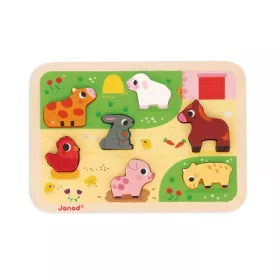   Janod J07121 A farmon formapuzzle készségfejleszető játék +18 hónapos kortól