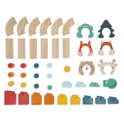 Janod J08044 Erdei állatok fa golyópálya