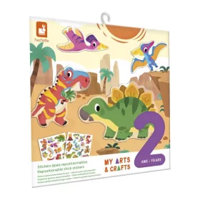   Janod J09158 Kreatív doboz vastag, áthelyezhető dinoszaurusz matricákkal - 2 éves kortól