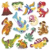 Janod J09158 Kreatív doboz vastag, áthelyezhető dinoszaurusz matricákkal - 2 éves kortól