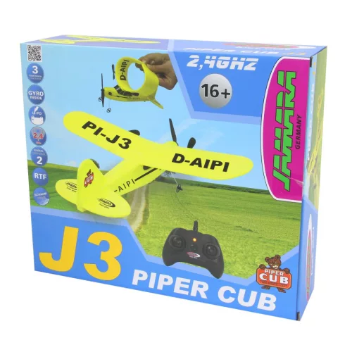 Jamara 410191 Piper J3-CUB repülőgép 2,4 GHz Gyro 2CH