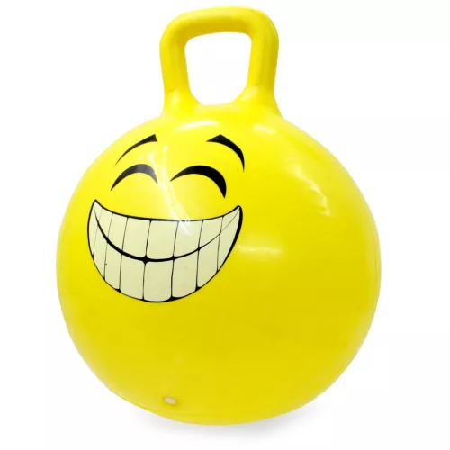 HoppyDoo Pattogó labda Mosolygó sárga 450mm
