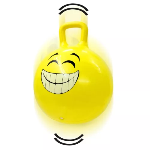 HoppyDoo Pattogó labda Mosolygó sárga 450mm