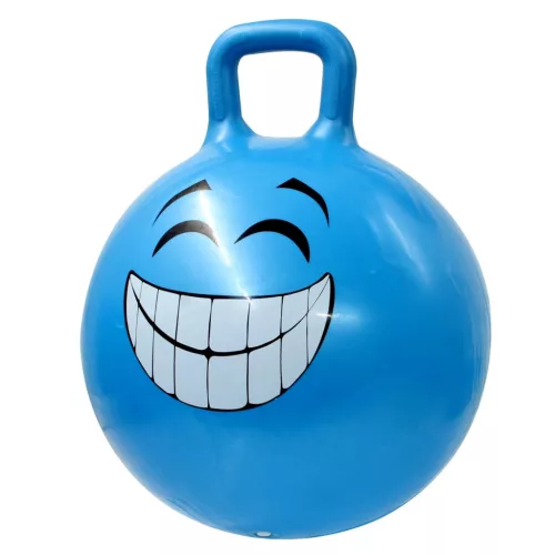 HoppyDoo Pattogó labda Mosolygó kék 450mm