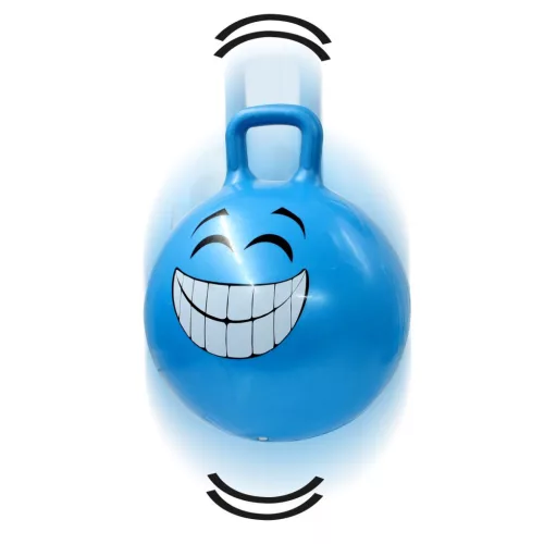 HoppyDoo Pattogó labda Mosolygó kék 450mm