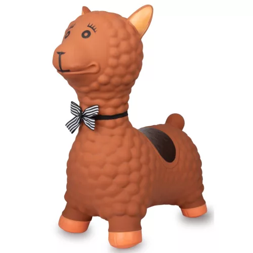 HoppyDoo ugráló állatka Lama barna, pumpával