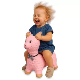 HoppyDoo ugráló állatka Lama rózsaszín pumpával