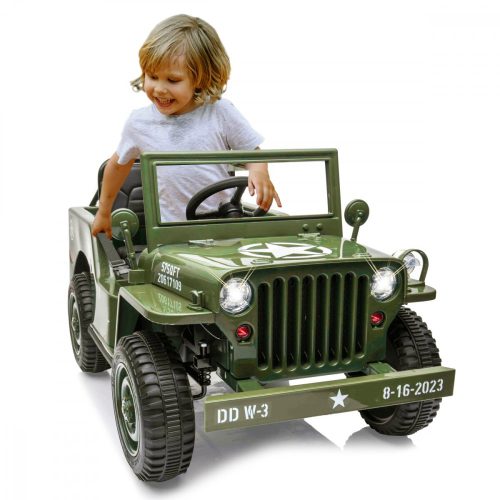 Jamara 461815 Akkumulátoros jármű Jeep Willys MB MB Army zöld 12V