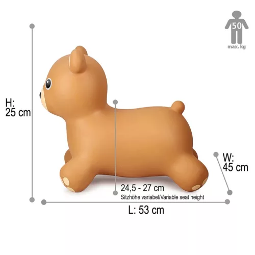 HoppyDoo ugráló állatka pumpával – Vidám ugráló medve