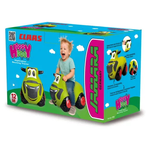 HoppyDoo ugráló traktor pumpával – zöld 