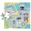 Padló puzzle  4db fa kisautóval Auzou
