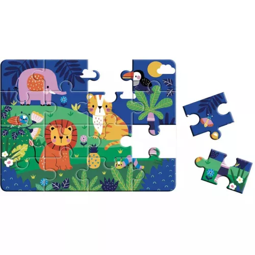 Auzou 4 az 1-ben Állatos Puzzle Kicsiknek