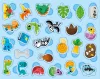 300 db-os matrica készlet fém dobozban, Dinoszauruszok Auzou