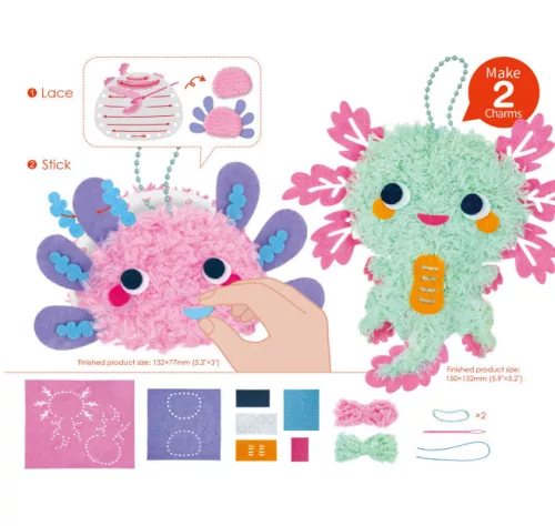 Avenir Puha Charm Készítő Kreatív Készlet – Axolotl