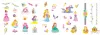 Tetováló és körömmatrica készlet, Hercegnők Avenir