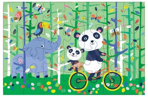 Avenir Kerek Puzzle – Panda, 28 db-os