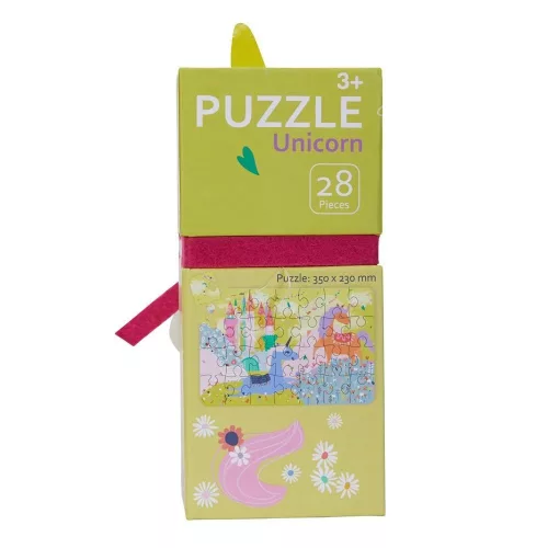 Avenir Kerek Puzzle – Unikornis, 28 db-os