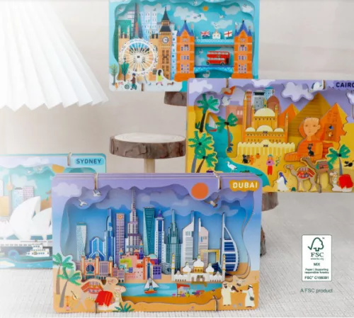 Avenir Városkép 3D Puzzle – Barcelona