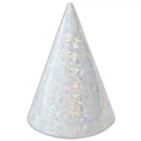 Ezüst színű holografikus parti csákó 6 db