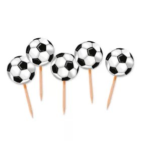   Focilabdás tortabeszúró és parti pálcika 25 db 4x7 cm-es