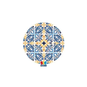 Positano olasz mintás parti poháralátét 8 db 9 cm-es