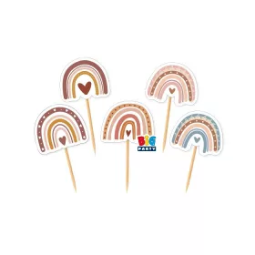   Bohém stílusú tortabeszúró és parti pálcika 25 db 4x7 cm-es