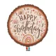 Kerek fólia lufi 45 cm-es, Happy Birthday bohém stílusú