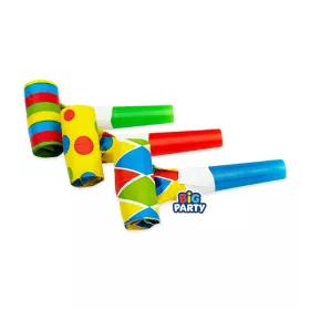 Színes anyósnyelv trombita 6 db-os