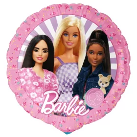 Kerek fólia lufi 45 cm, Barbie