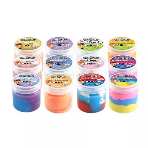 Buki Szenzoros slime tégelyben, többféle  (D169)
