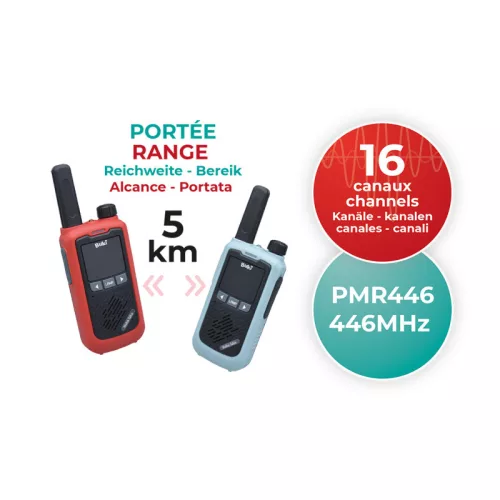 Buki Újratölthető walkie-talkie 5 km-es hatótávolsággal  (TW05)