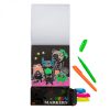 Hordozható színező 5 db neon színű filctollal, Űrlények Grafix