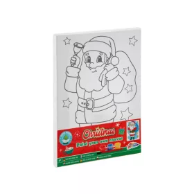   Moxy vászonkép kifestő 3 színnel és ecsettel 20x15 cm, Mikulás Grafix