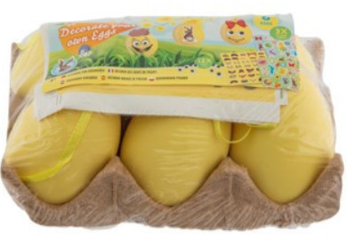 Dekorálható húsvéti tojások, sárga Grafix 