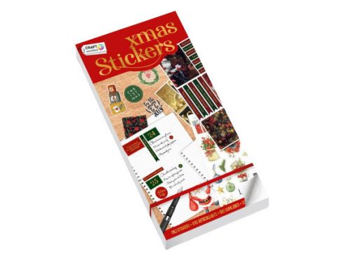 Karácsonyi matricás könyv 20 oldallal, Piros CraftArt