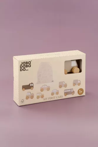 Első autós készletem tároló zsákkal, natúr színű Jabadabado