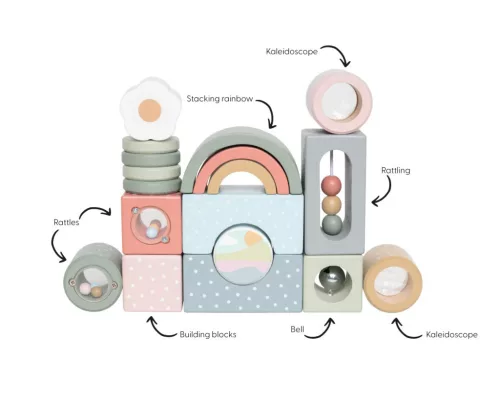 Interaktív építőkészlet fából Jabadabado