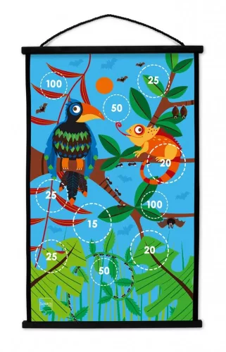 Scratch Europe Darts kezdőkészlet Dzsungel, 38*60 cm 2 oldalas,  (SC6182053)
