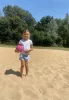 Rózsaszín neoprén strandlabda  15 cm-es Sunflex