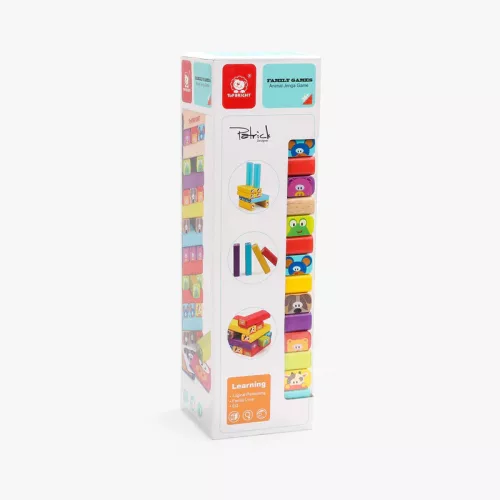Montessori állatos jenga torony TOPBRIGHT