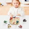 Hernyók az almában Montessori ügyességi játék TOPBRIGHT