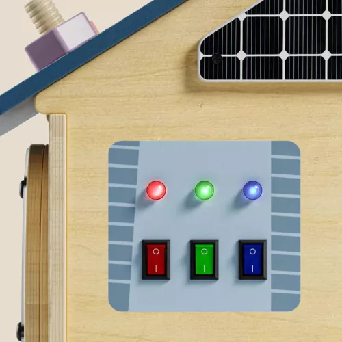 Montessori matató házikó 12 tevékenységgel és fényekkel TOPBRIGHT